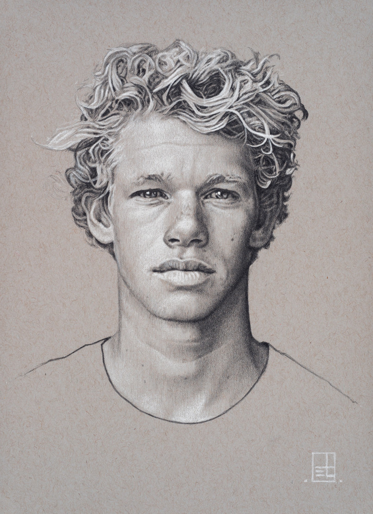 John John Florence Drawing by Steven Teller John John Florence Drawing by Steven Teller