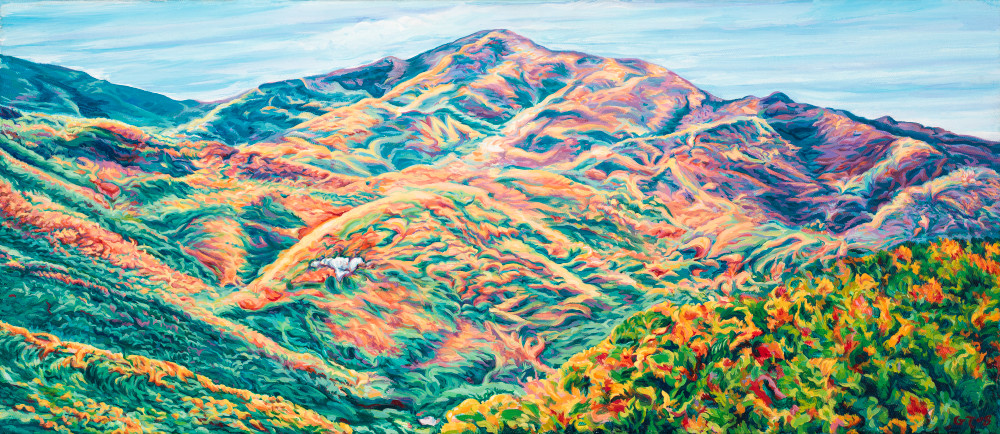 Cold Mountain wide angle painting