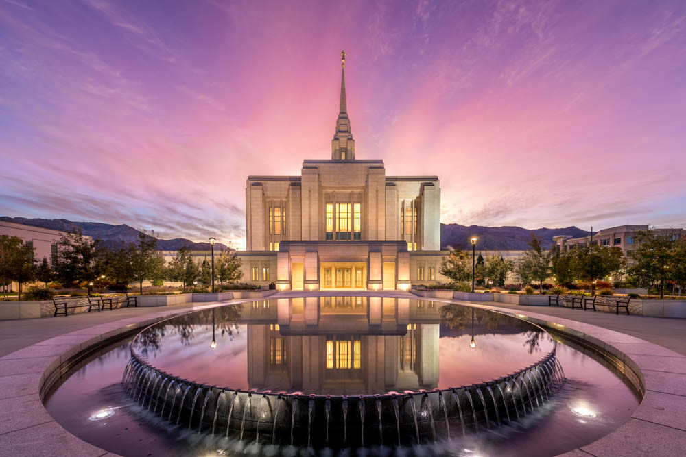 Ogden Utah Temple - Sunrise Reflection