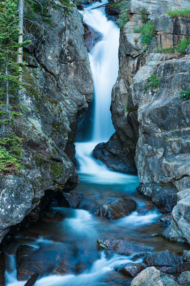 Colorado art print of Chasm Falls in the Rocky Mountains 