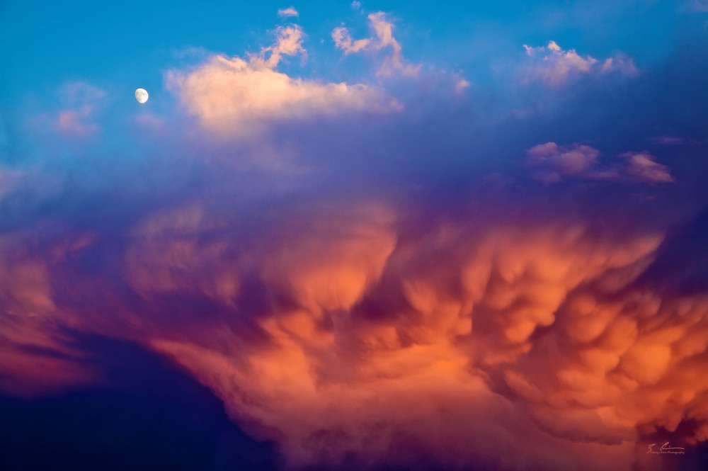 Moon Over Stormclouds Photography Art | Casey Chinn Photography LLC