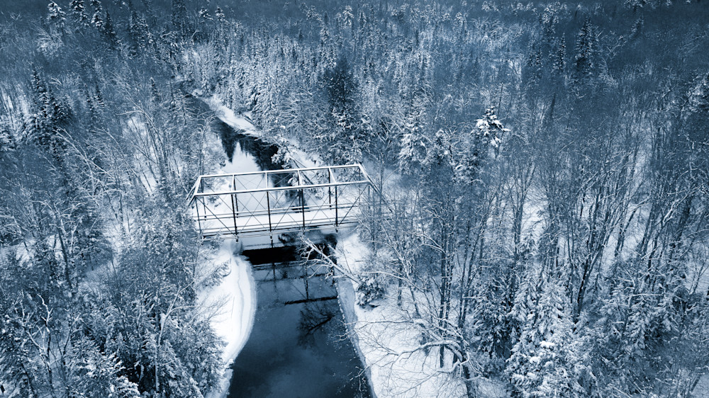Moose R Iver Trail 8 Bridge Aerial V2 Photography Art | Kurt Gardner Photography Gallery