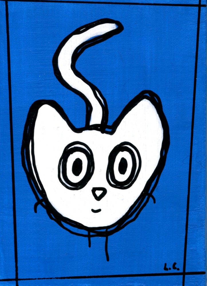 Little Blue Cat Art | Laura Coffee