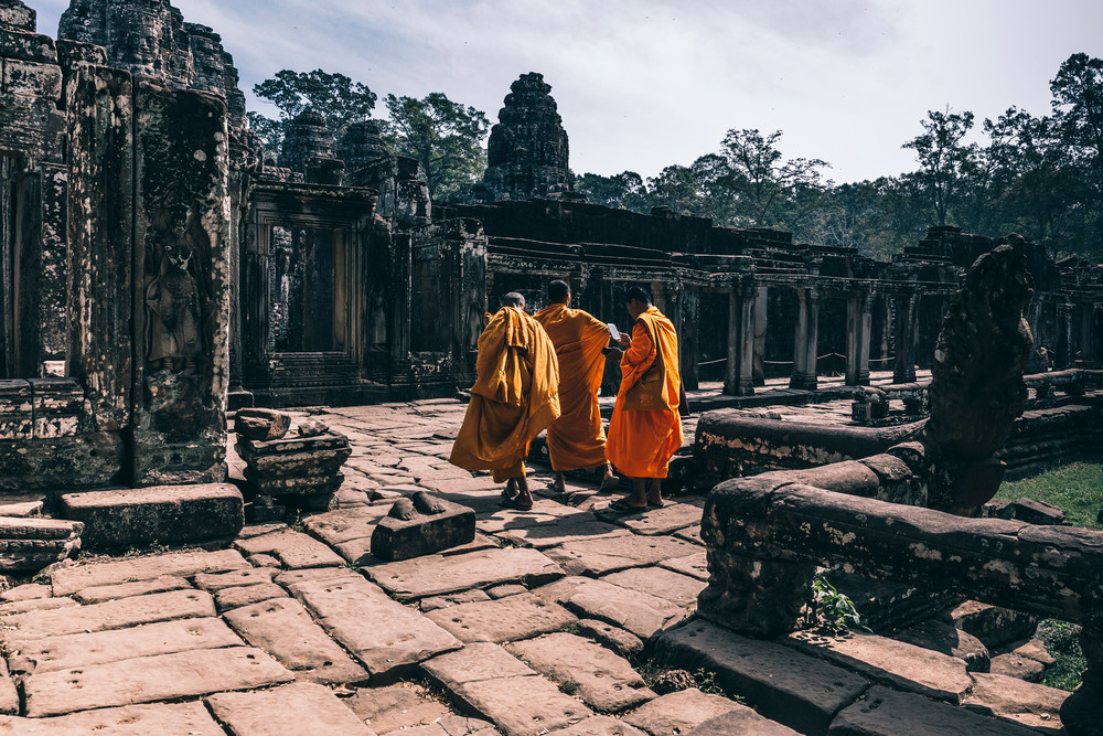 Angkor Wat | Cambodia | Monks Photography Art | Sandra Jasmin Photo Art