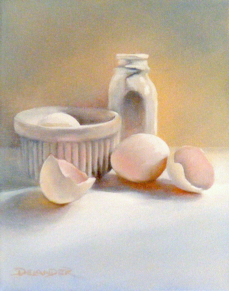 white on white is a photo realistic oil painting of a still life, prints for sale