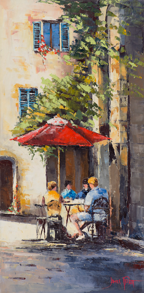 Corner Cafe, art print by James Pratt