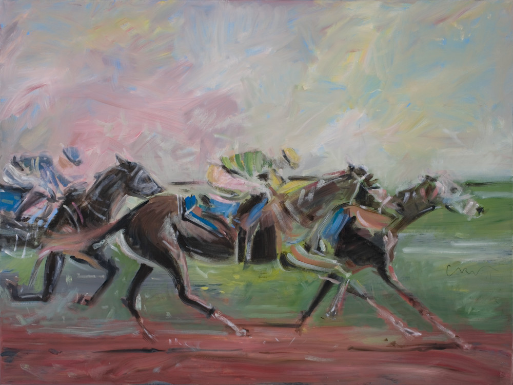 Horse Race Reprise Art | Sandy Garnett Studio