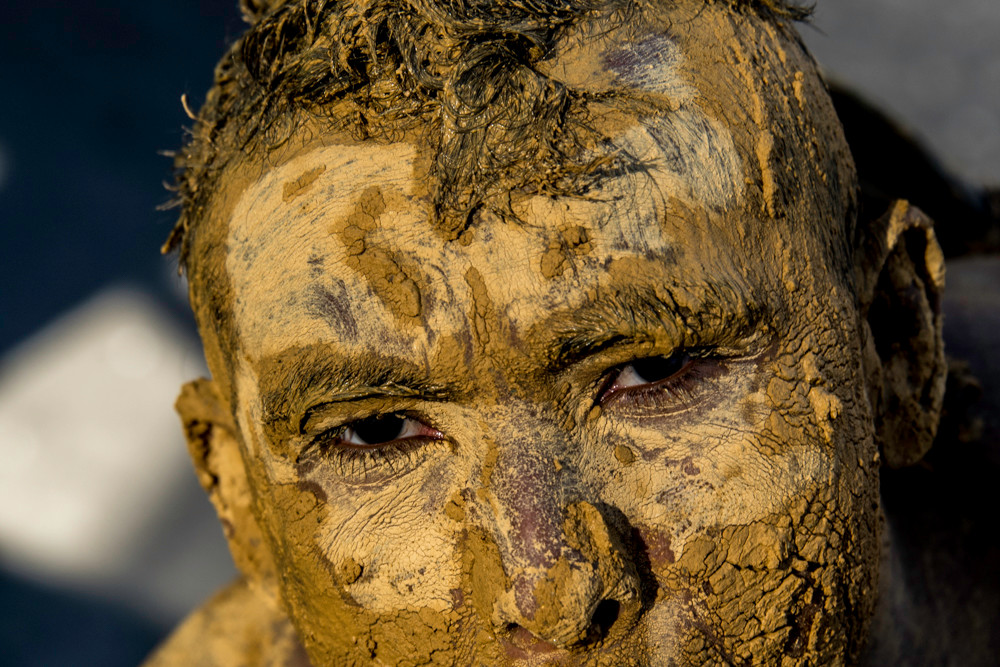 Mud boy portrait - carnival