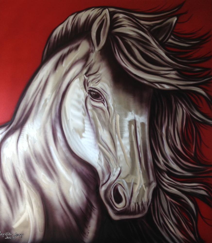 Amy Keller-Rempp Art - metal grinding - horse