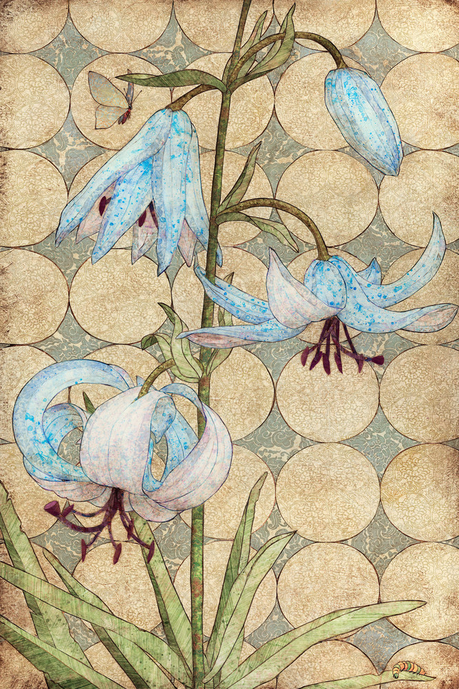 Tiger Lilies Art | Karen Sikie Paper Mosaic Studio