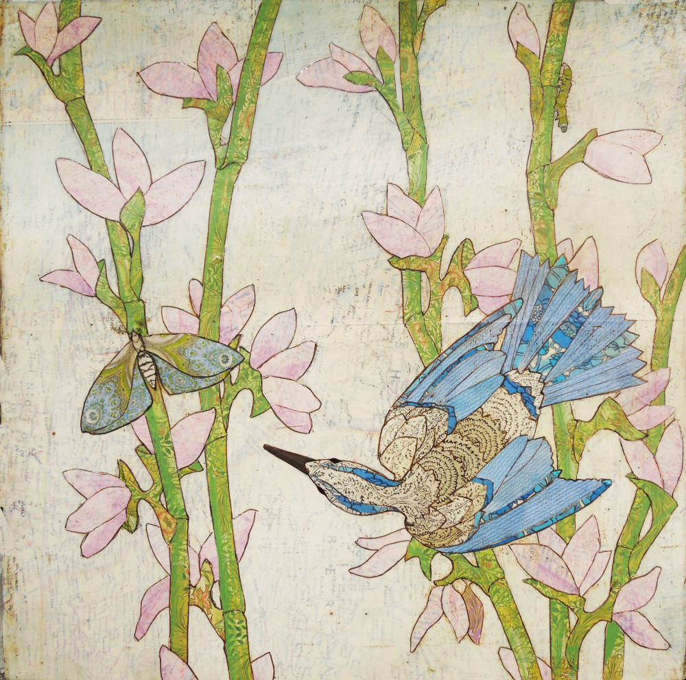 Bluebird Story Art | Karen Sikie Paper Mosaic Studio