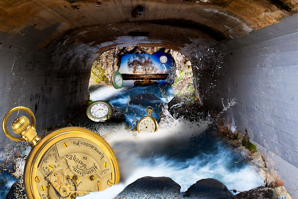 Time Swept Away, Surreal art, Vincent DiLeo, Clock Art