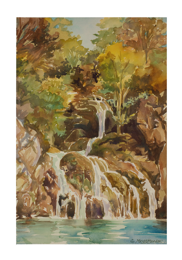 The Falls of Gorge du Verdon, France | Watercolor Landscapes | Gordon Meggison IV