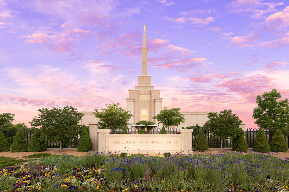 Albuquerque Temple Vibrant Sunrise