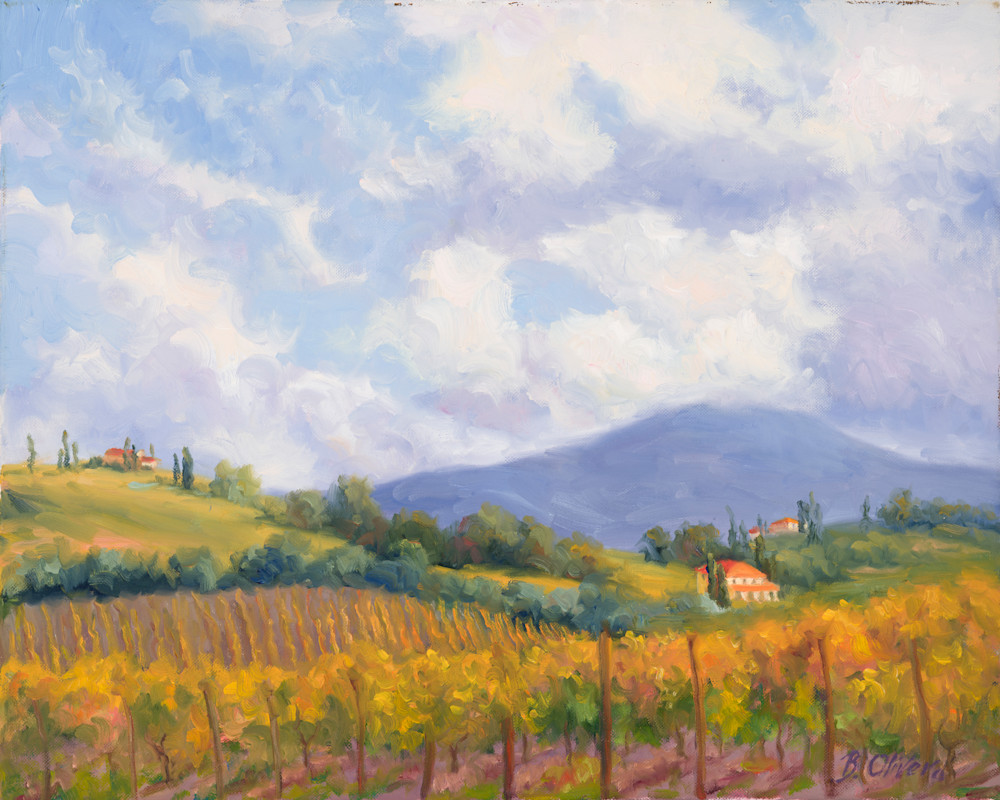 Vineyards In Autumn Art | B. Oliver, Art