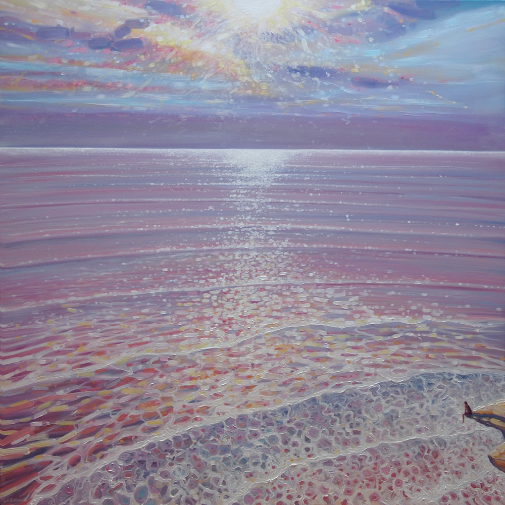 sunset seascape painting