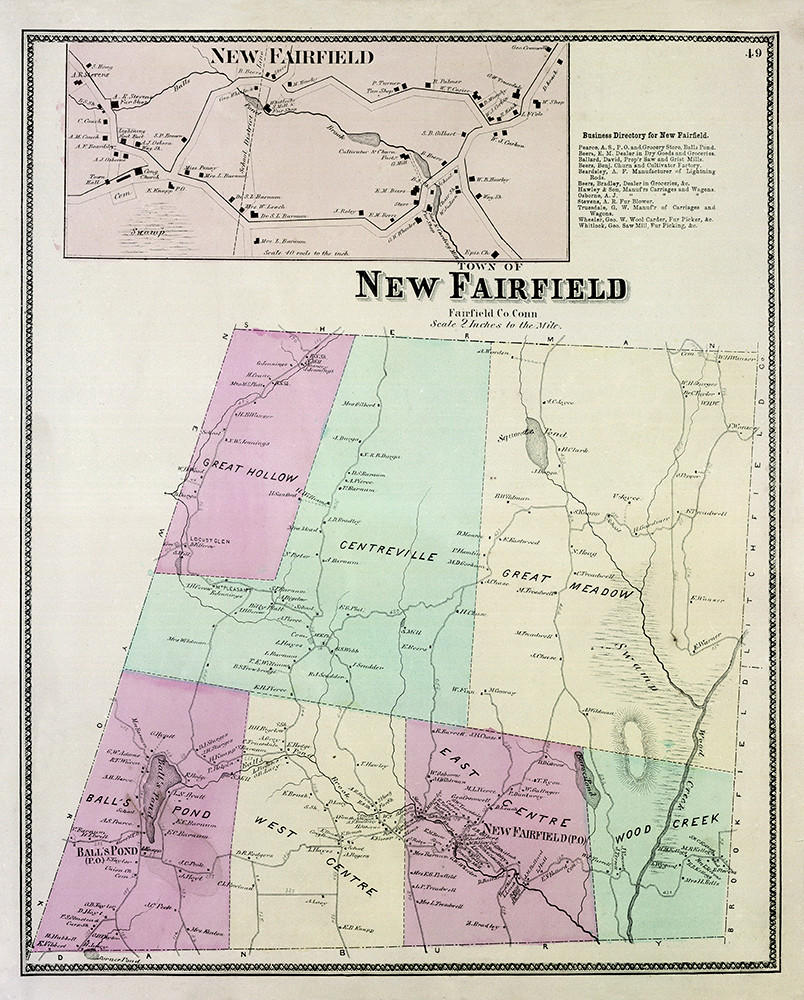 Map of New Fairfield, CT