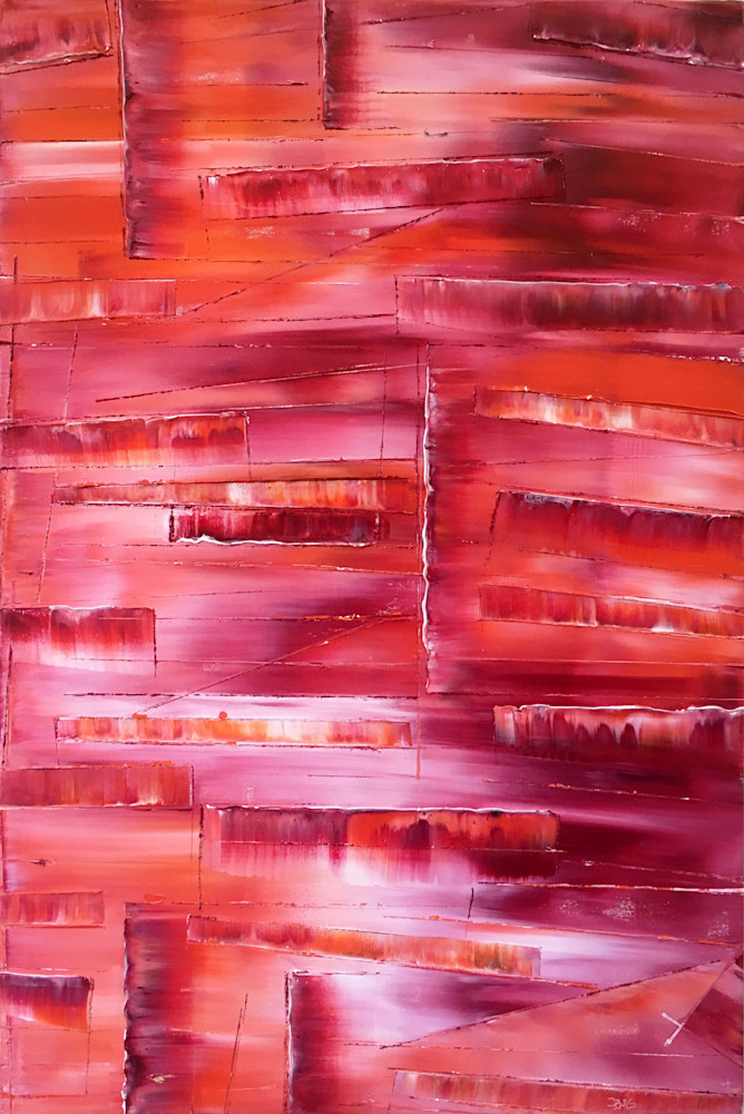 Crimson Cascade Art | PMS Artwork