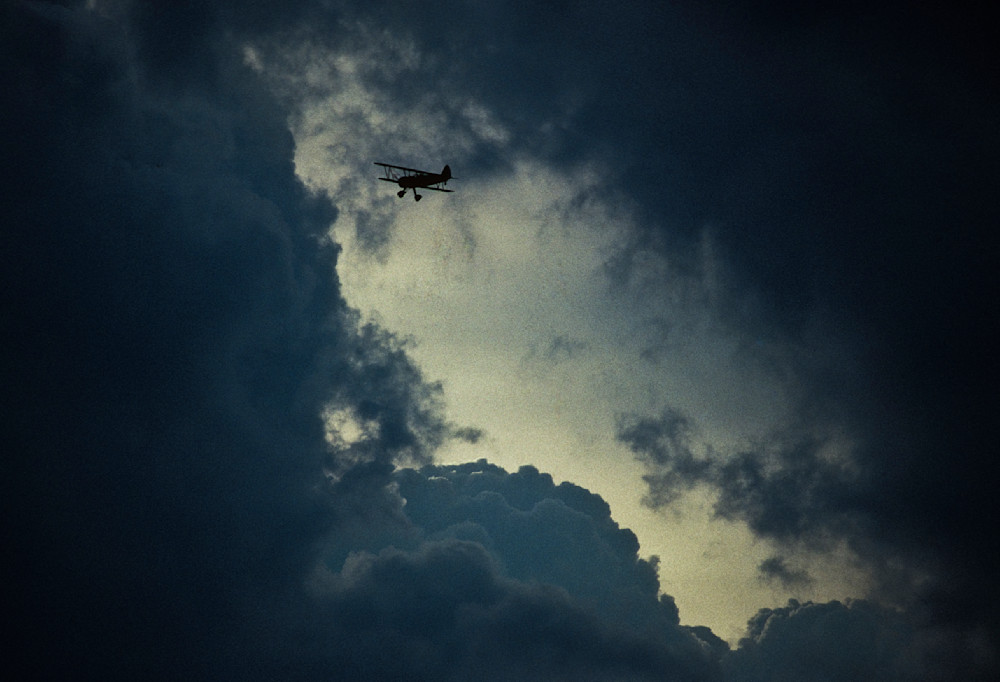 Biplane And Storm Clouds. Readington Township, New Jersey.