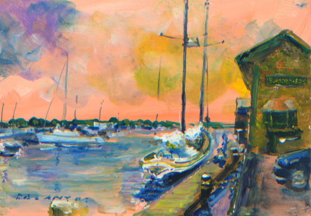 Bannister's Wharf Art Print 