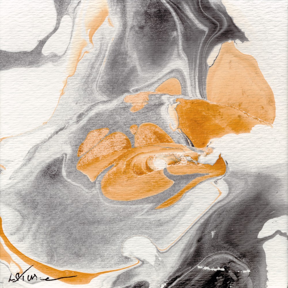 Let It Flow: Gray Orange I Art | Studio Artistica
