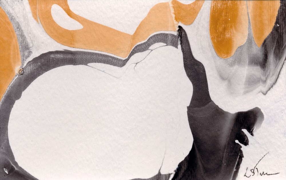 Let It Flow: Gray Orange Ii Art | Studio Artistica