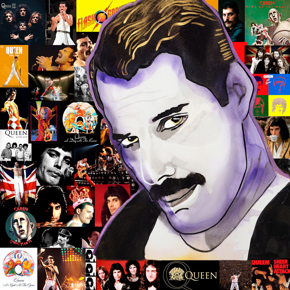 Freddie Mercury Pop Art | William K. Stidham - heART Art