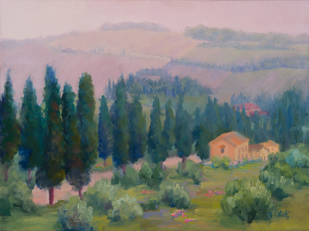 Misty Morning Tuscany Art | B. Oliver, Art