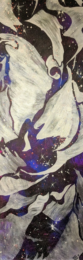 Peony galaxy paintings print by Sarah Trieckel Detwiler.
