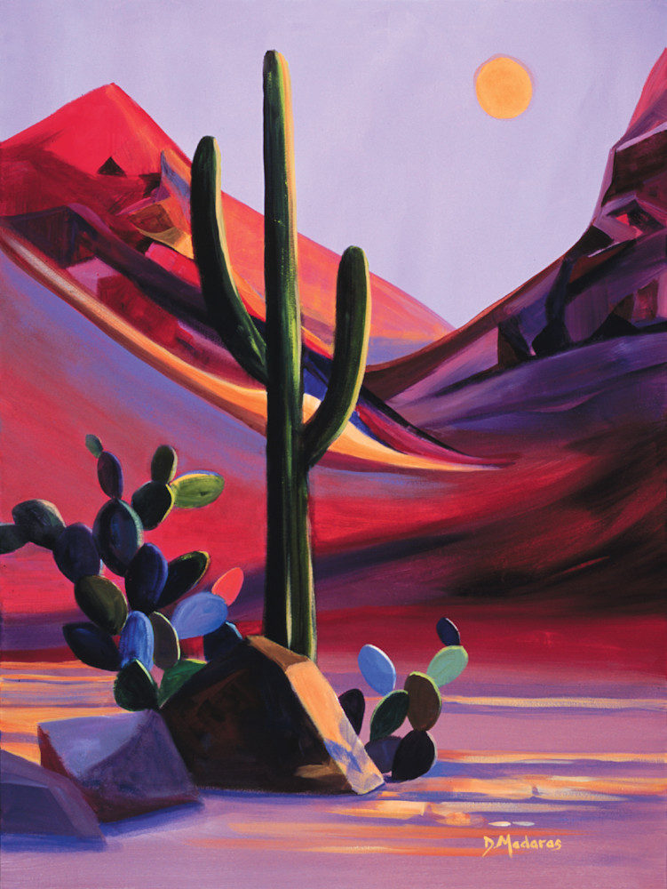 Southwest Sunrise Colorful Desert Painting