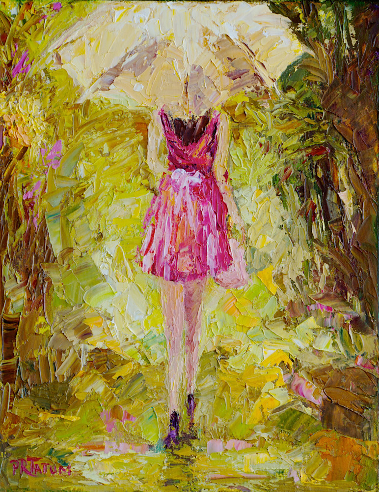 Under My Yellow Umbrella Art | Pamela Ramey Tatum Fine Art