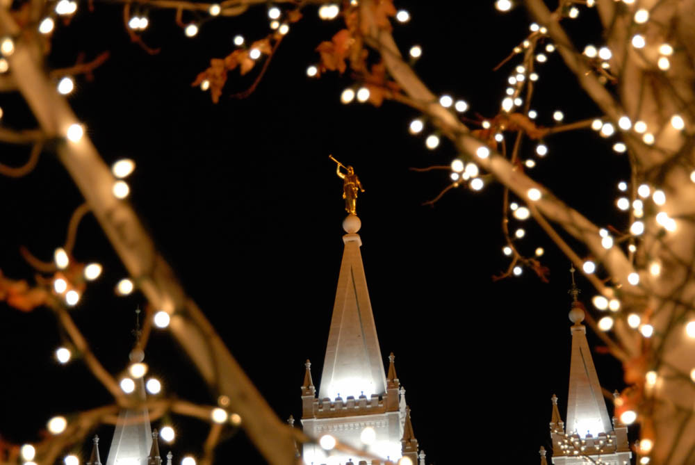 Salt Lake City Temple - Christmas Spires