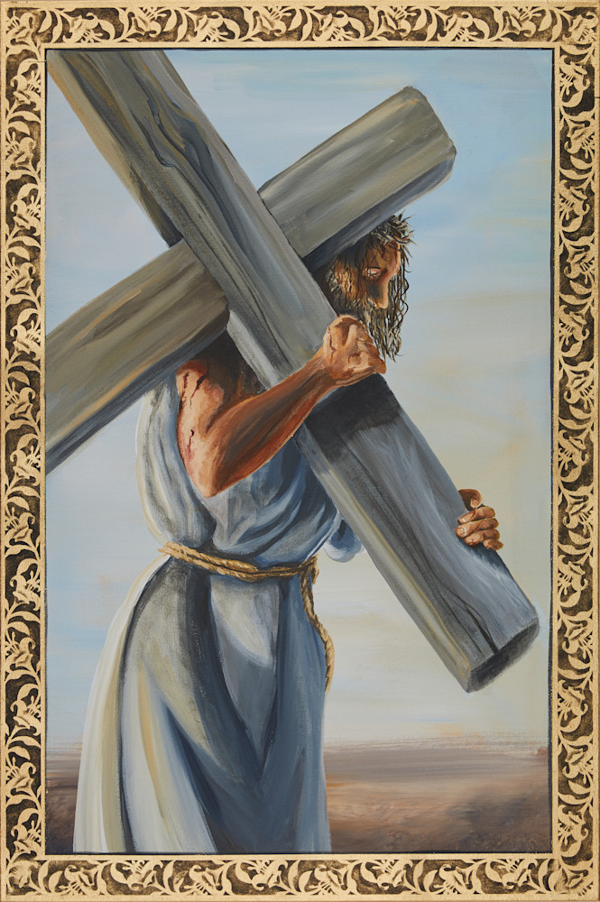 Second Station of the Cross painting by Holly Whiting