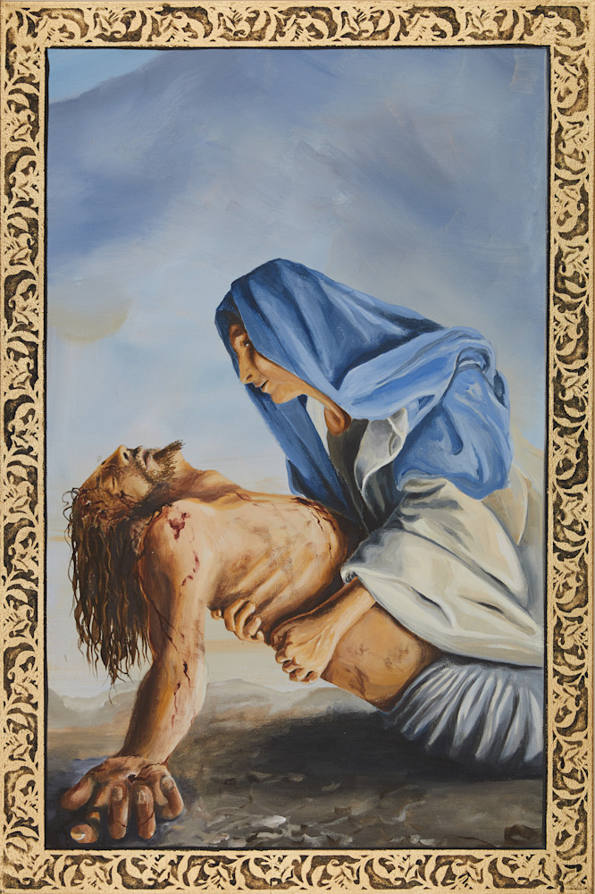 Thirteenth Station of the Cross painting by Holly Whiting