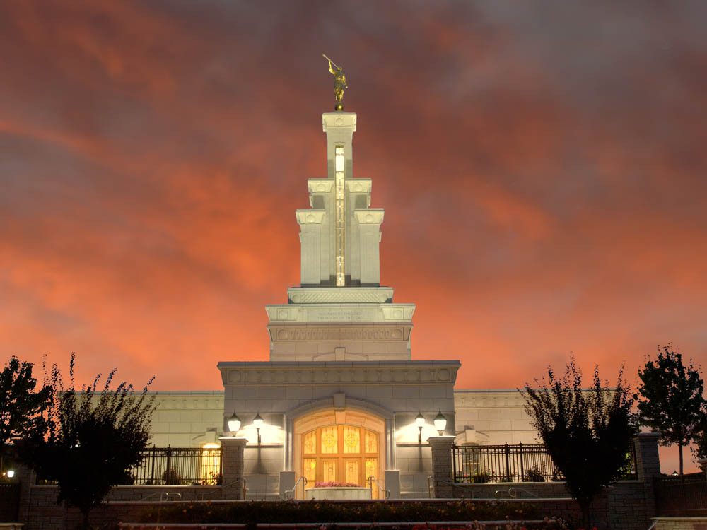 Columbia River Temple - Dramatic Clouds