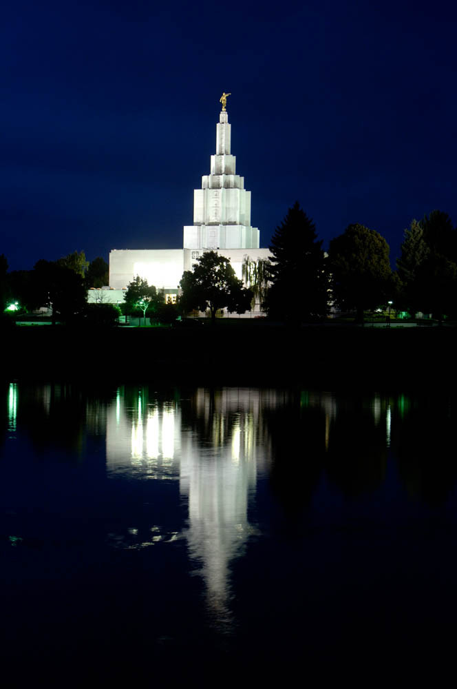 Idaho Falls Temple - Night Reflections