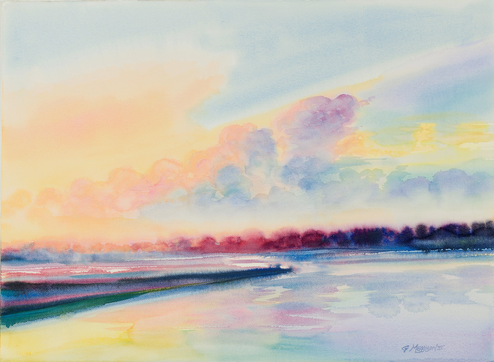Sunrise Over Fort George Inlet | Watercolor Landscapes | Gordon Meggison IV