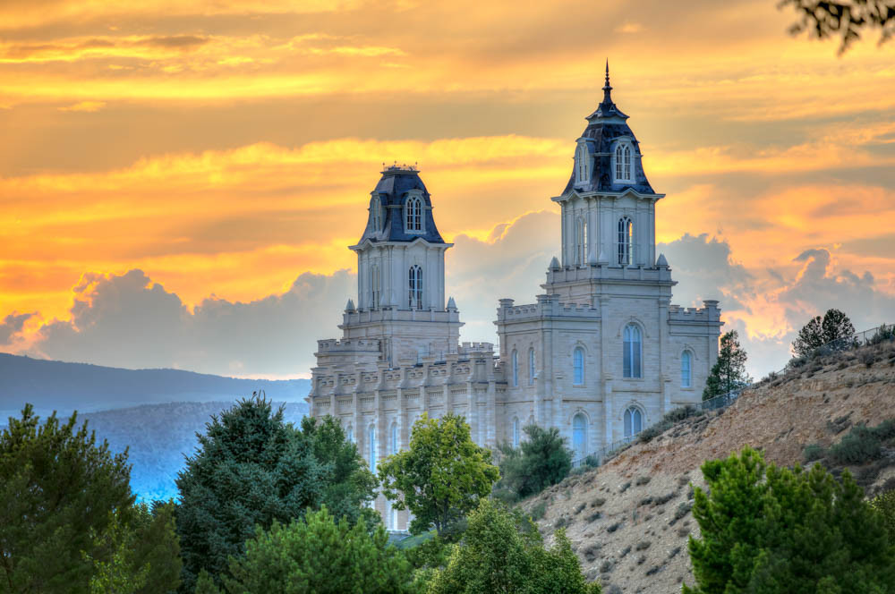 Manti Temple - View Over the Hill