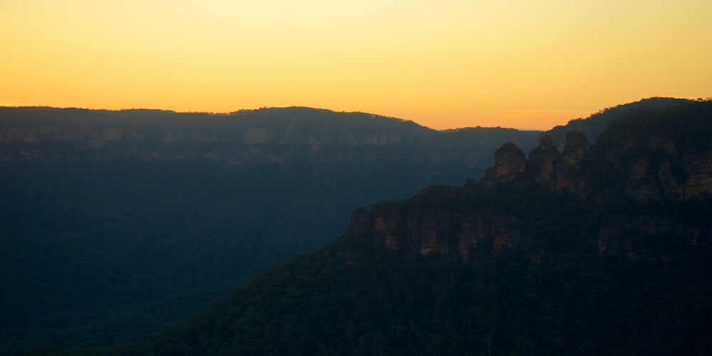 Sisters Sunset - Echo Point Blue Mountains National Park Katoomba NSW Australia | Sunset