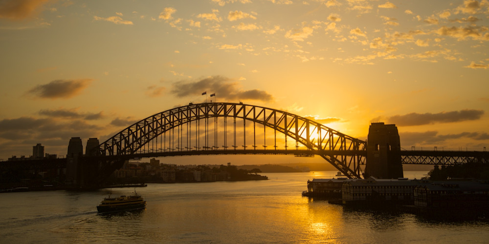 Golden Coathanger - Sydney Harbour Bridge NSW Australia | Sunrise Limited Edition Golden Coathanger - Sydney Harbour Bridge NSW Australia | Sunrise Limited Edition