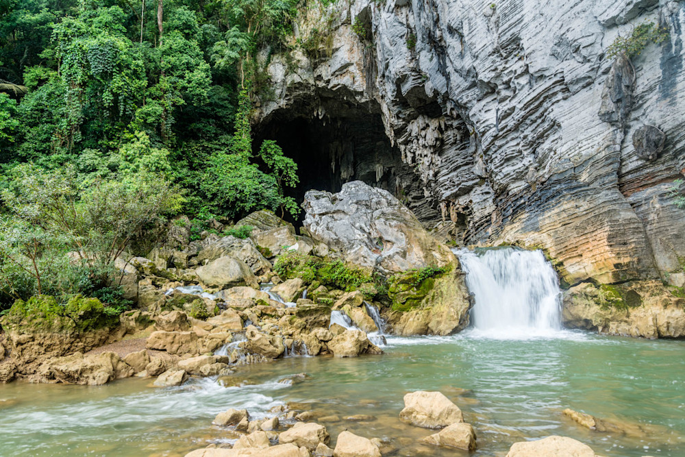 Cavern Falls - Waterfall Ken Cave Luc Ngan District Bac Giang Province Vietnam | Waterfall Cavern Falls - Waterfall Ken Cave Luc Ngan District Bac Giang Province Vietnam | Waterfall