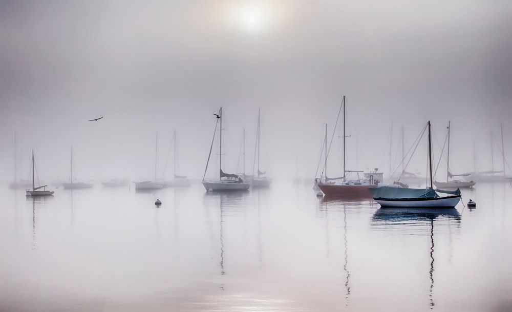 Vineyard Haven Harbor Fog Art | Michael Blanchard Inspirational Photography - Crossroads Gallery