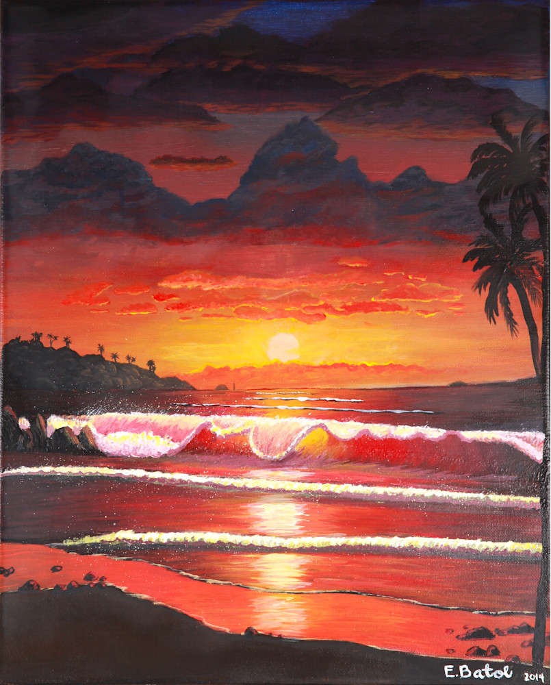Sunset wave art: Shop Print / Errymil Batol Art