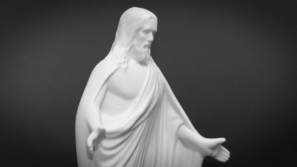 Black And White Turned Jesus Art | Drone Video TX