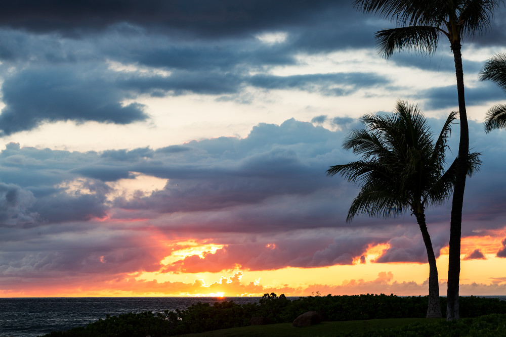 Sunset Beams In Hawaii Photograph For Sale As Fine Art