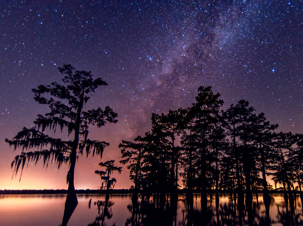 Star bright swamp astro photography