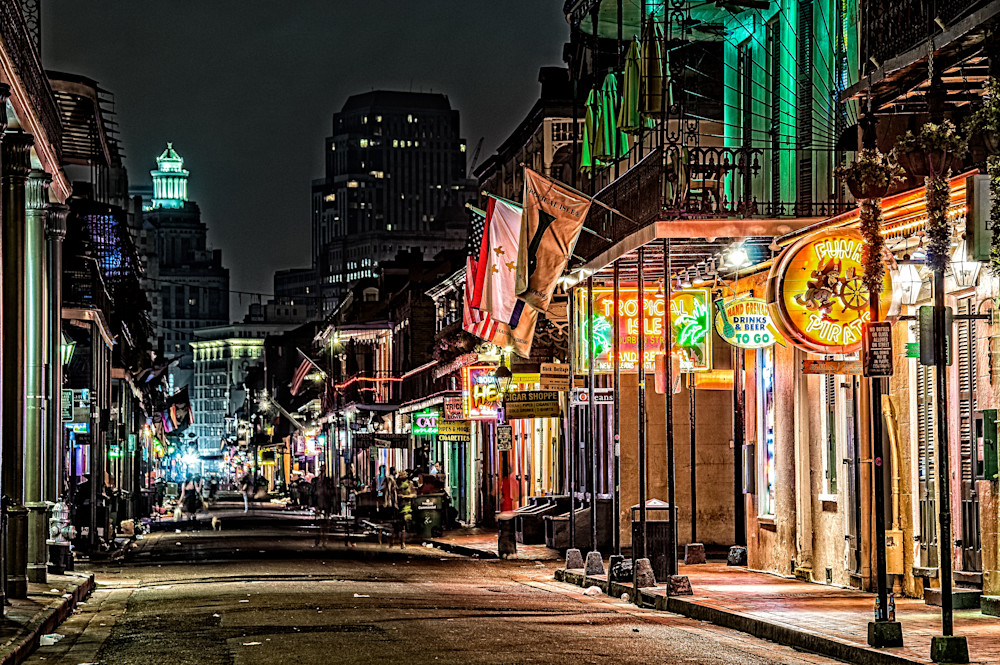 Bourbon Street neon glow photography