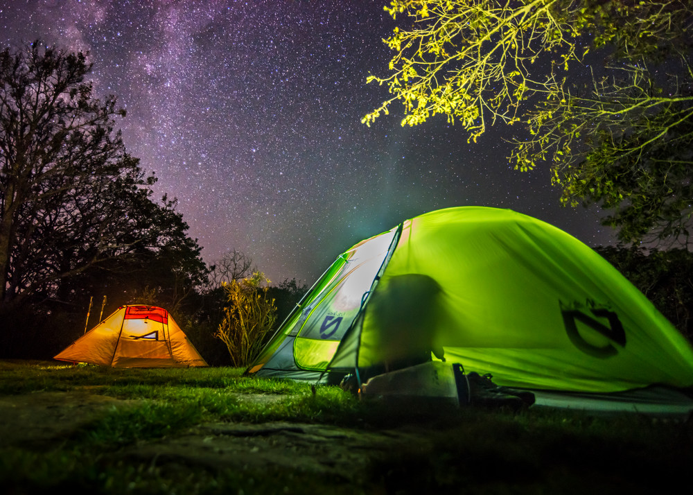 Camping beneath Milky Way