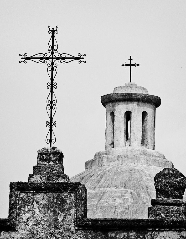 Crosses of Mission Concepcion photography print