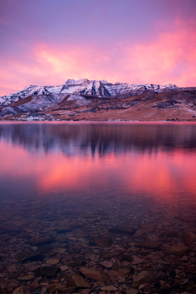 Vertical Winter Timp Reflection Photography Art | Johnny Adolphson Photography